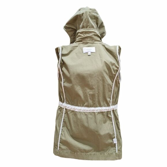 J. Crew Women's 100% Cotton Lightweight Utility Jacket Cinched Waist Size XS - Picture 8 of 11